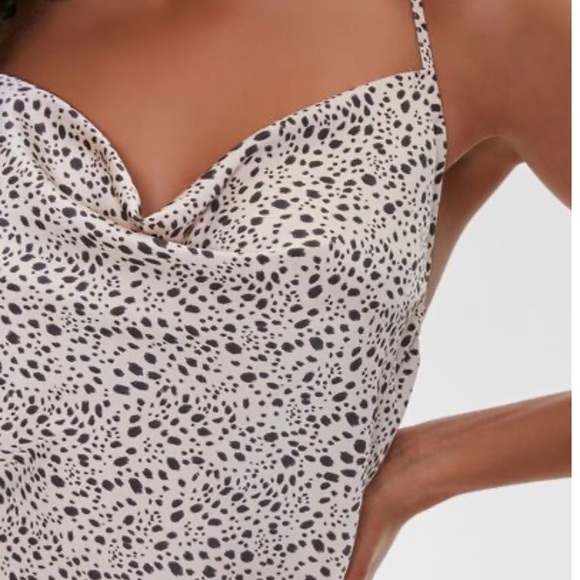 Women’s Forever 21 Cheetah Print Mini Dress - Size Medium - Cowl Neck - Picture 2 of 8